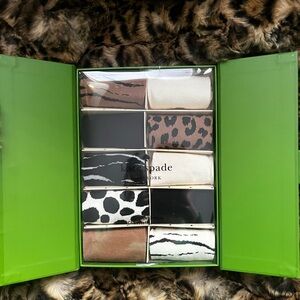 Kate Spade 10 Pack of Socks Low Cut Animal Print
